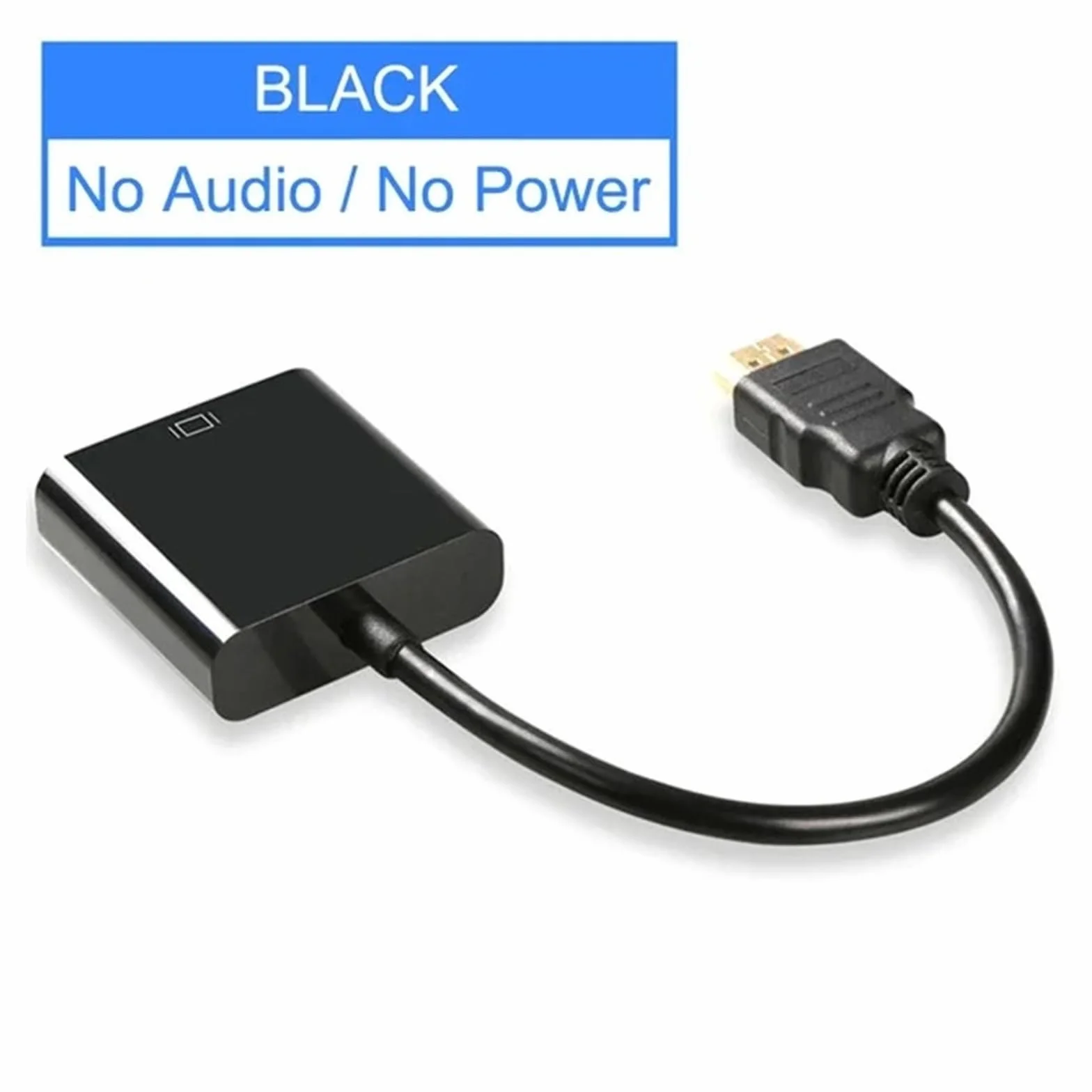 Adapter audio 1080P HDMI do VGA konwerter męski na żeński do komputera PC Laptop (czarny)