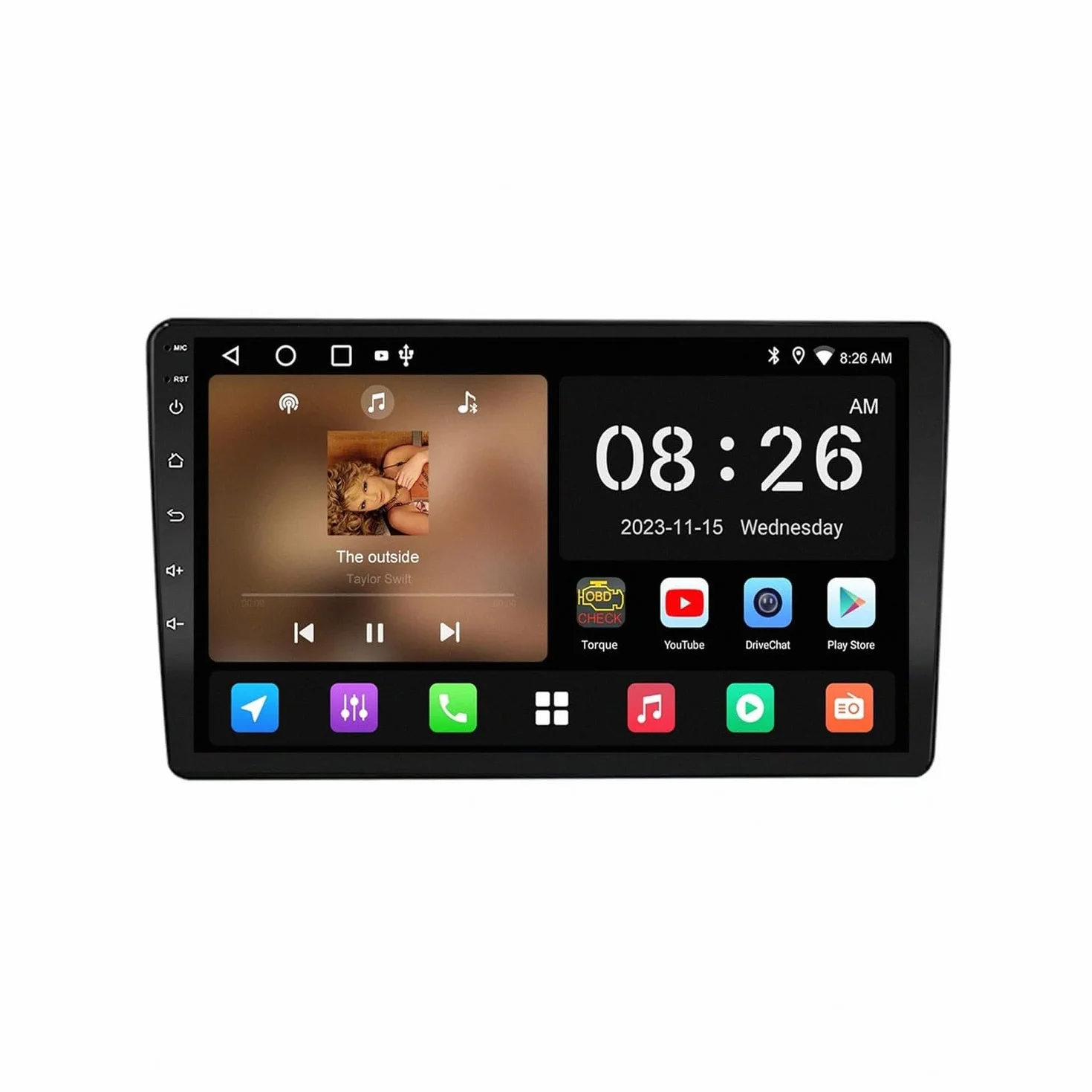 Car Multimedia Player dla Chery A3 A5 Tiggo 2008-2010 Android 15 9 Inch Touch Screen Player Wireless Carplay Android Auto Wifi For, 8 Core 8G+256G