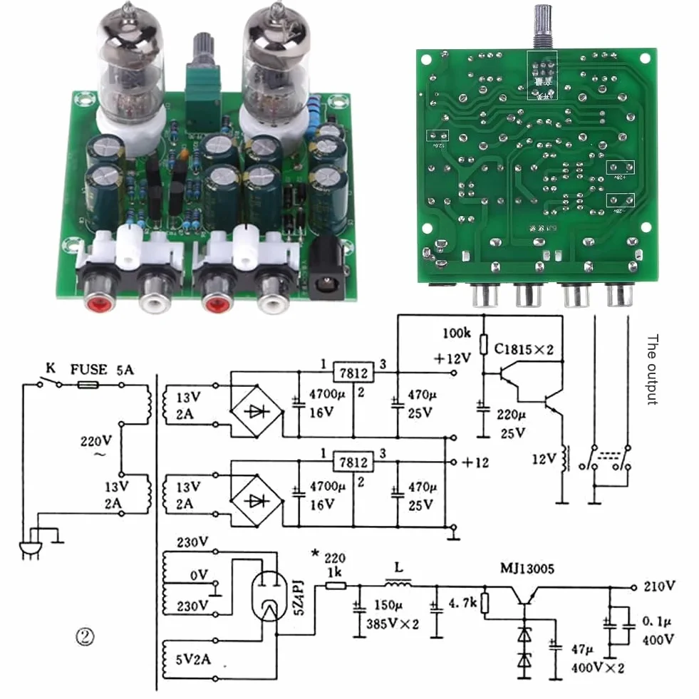 6J1 Hifi DIY elektroniczny przedwzmacniacz lampowy zestaw stereo, elektroniczny przedwzmacniacz, płyta przedwzmacniacza, moduł wzmacniacza z efektem wzmacniacza żółciowego, dla entuzjastów
