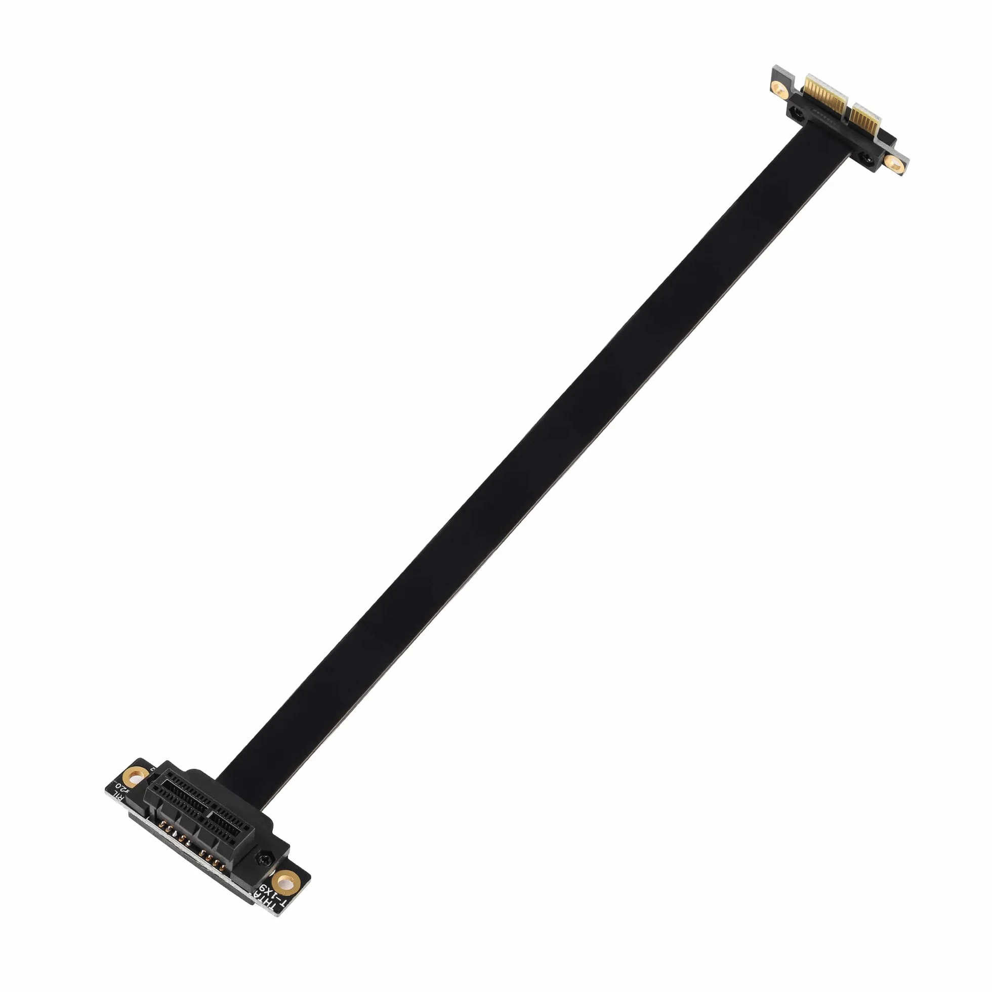 GINTOOYUN PCIE 1 x kabel przedłużający 90 stopni PCI Express 3.0, 1 x męski do żeńskiego Up, Wireless Network Card Sound Card (5 cm, slot 90° Up) (30 cm)