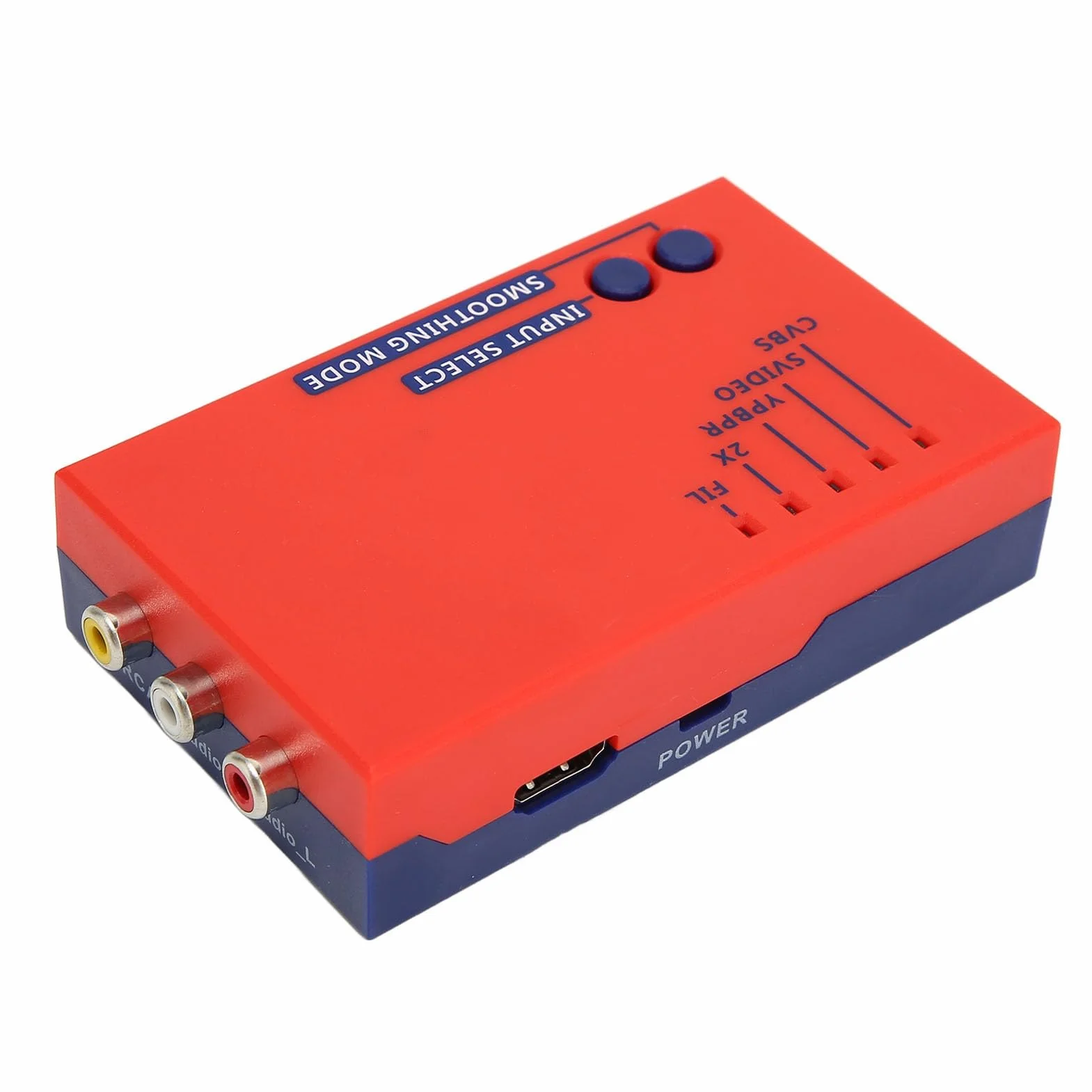 Fabater Konwerter RetroScaler2x AV na, Mnożnik Linii Konsoli Retro dla N64 Saturn, Wyjście 240p 480i do 480p 576p HD, Zerowe Opóźnienia dla Gier Retro (czerwony)