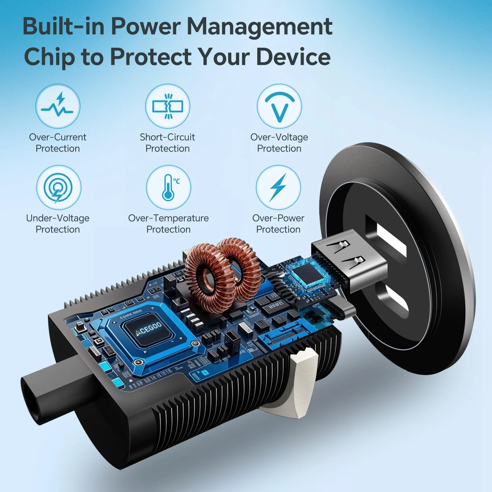 acegoo Gniazdo USB C 12 V 100 W PD i 18 W QC, kamper USB, całkowicie aluminiowa ładowarka do laptopa, szybkie ładowanie do kampera, łodzi, autobusu, samochodu, ciężarówki, 2 szt
