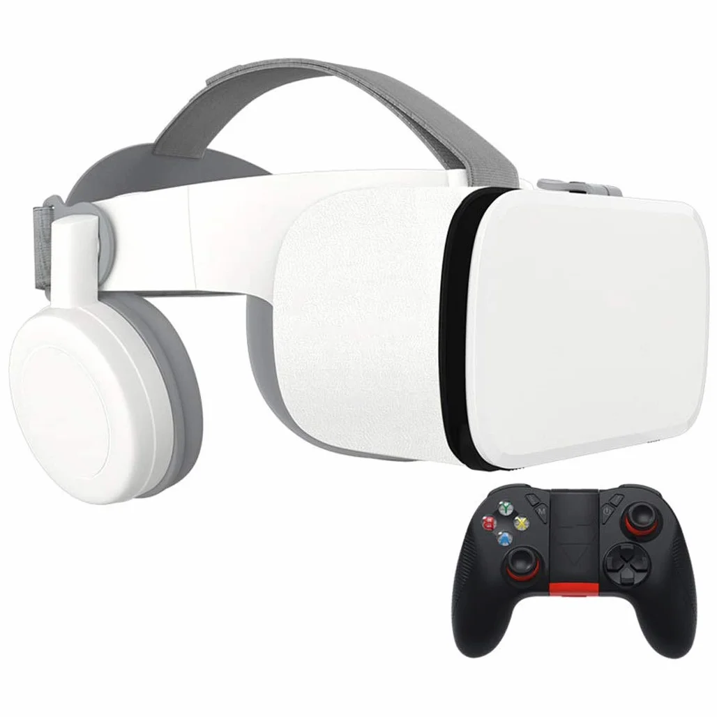 Wirtualne okulary VR, bezprzewodowe gogle bluetooth 3D wirtualnej rzeczywistości z pilotem, używane do grania w gry i oglądania filmów 4,7-6,5 calowy telefon komórkowy