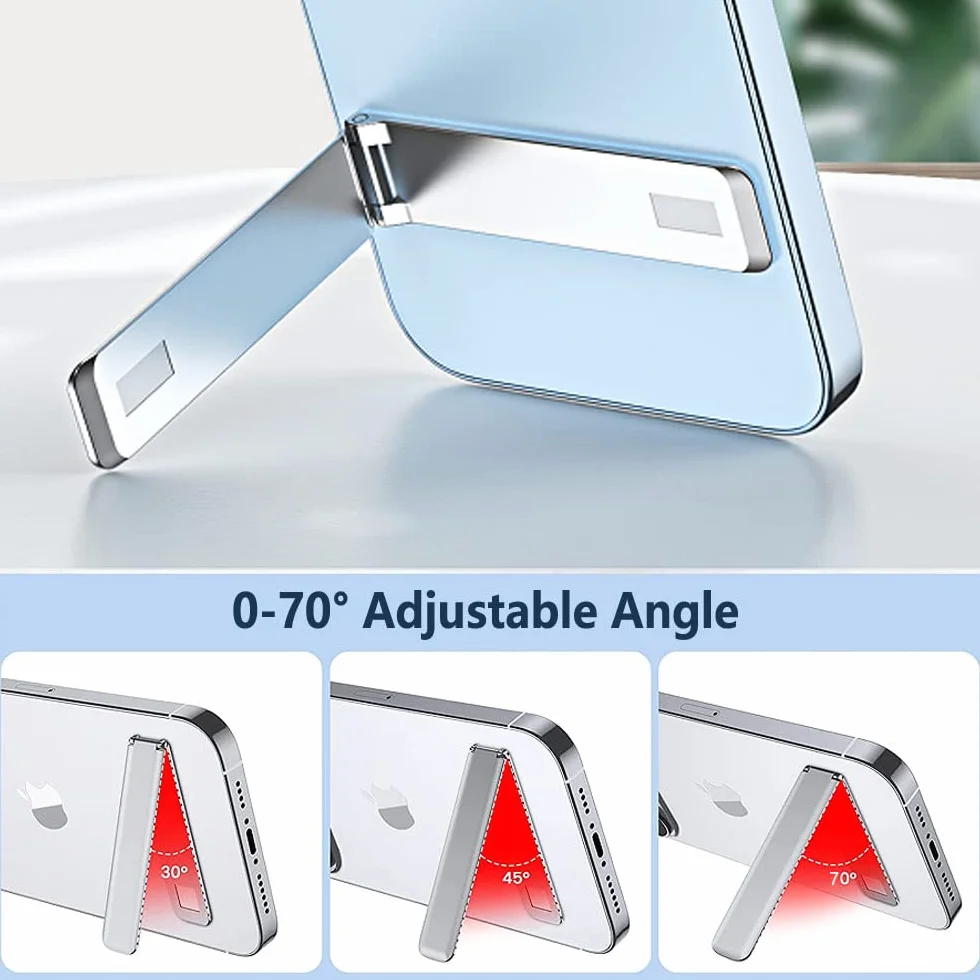 Kinizuxi Ultra cienki stojak na telefon komórkowy, pionowy/poziomy aluminiowy stojak na telefon komórkowy, regulowany kątowy uchwyt na telefon komórkowy do iPhone 14/13/12/11 Samsung akcesoria do