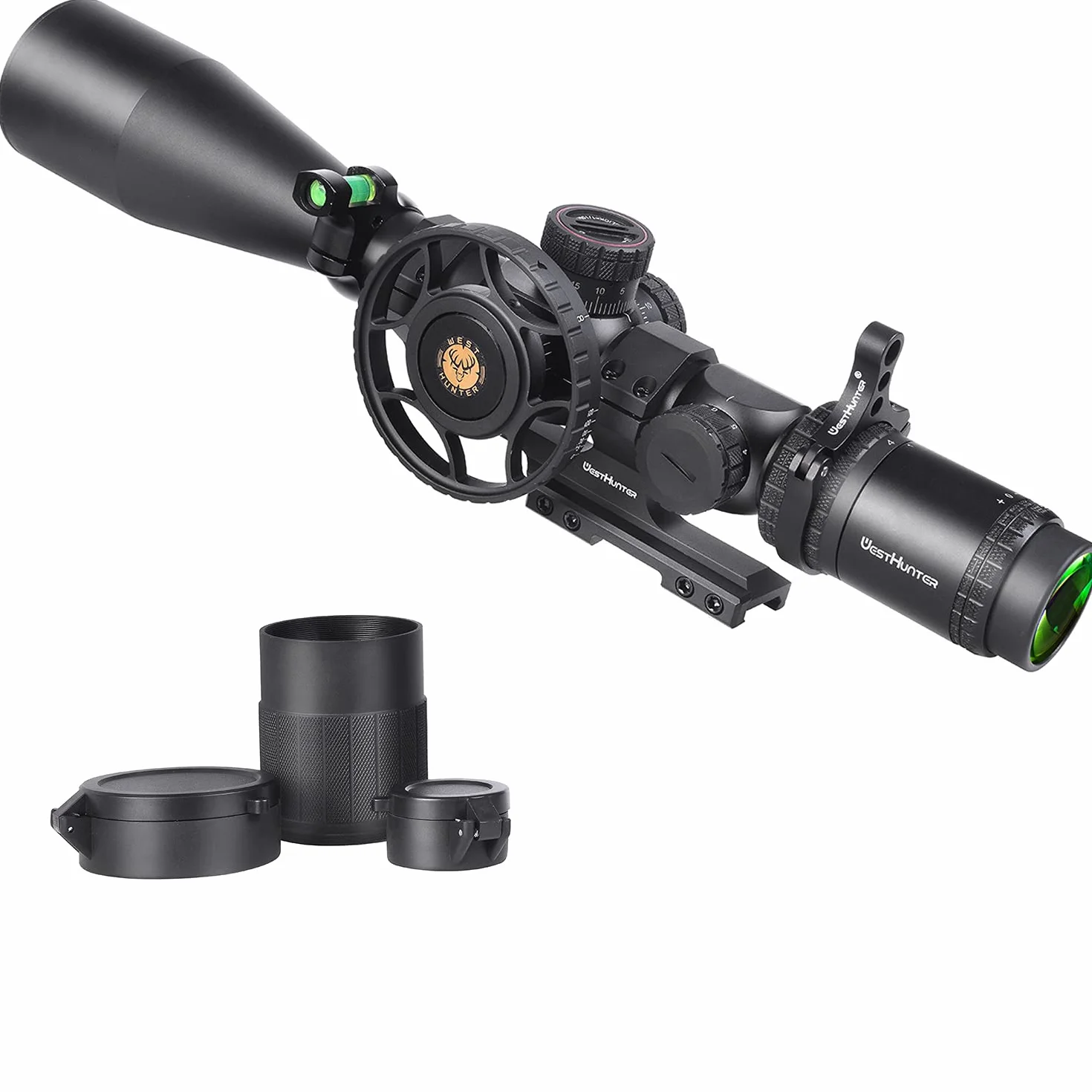 WestHunter Optyka WHI Seria Lunet Celowniczych do Myślistwa, 30 mm First Focal Plane, Czerwono-Zielone Podświetlenie, Taktowe Lunety Celownicze Precyzyjne 1/10 MIL | 2 Typy