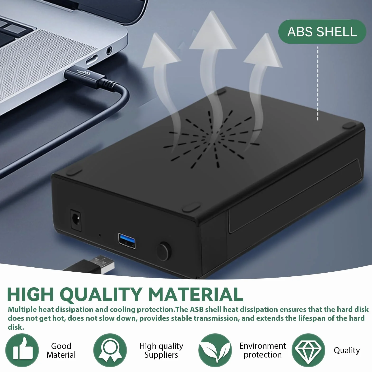 Stacja dokująca do dysków twardych: obudowa dysku twardego, USB3.0 USB-A i USB-C do 2,5 cala SATA HDD i SSD, 5 Gbps adapter do dysków twardych obsługuje UASP