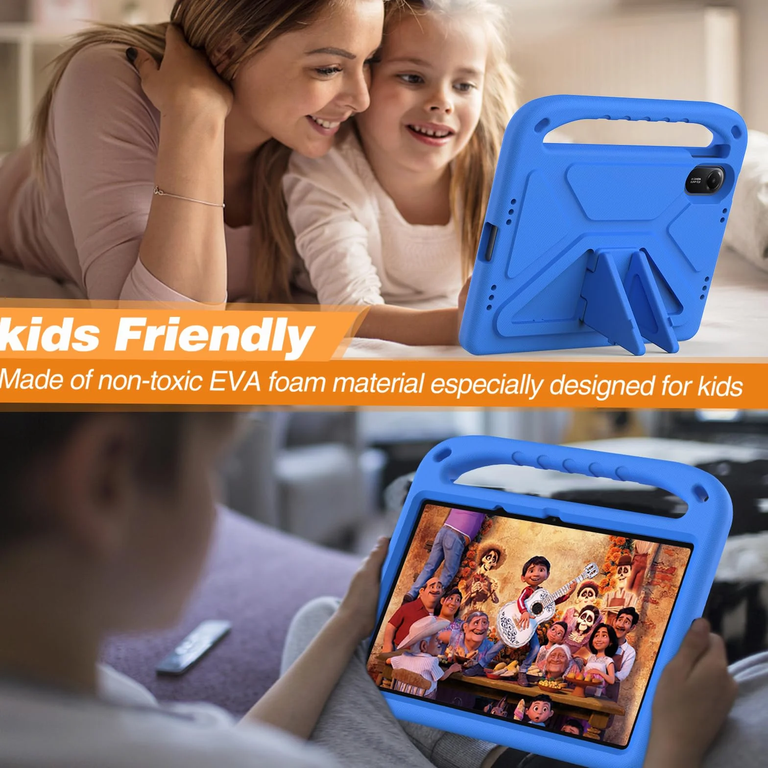 Etui dziecięce do Xiaomi Redmi Pad 2 2025 11 cali etui ochronne, niebieskie