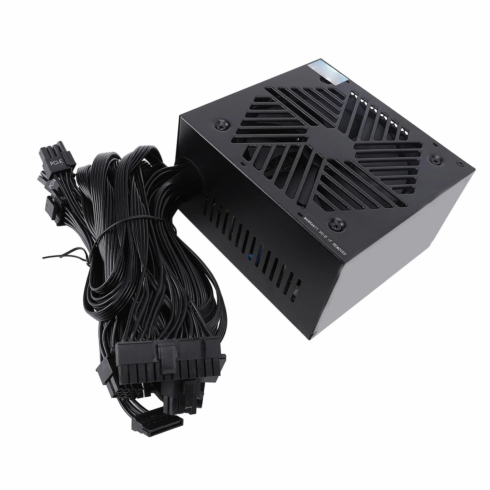 Generic Zasilacz Komputerowy o Wydajności ponad 80% Aktywny Zasilacz ATX 700 W do Gier, Stop Aluminium W Kolorze Czarnym, Płyta Główna 24-pinowa, Odpowiednia dla Graczy