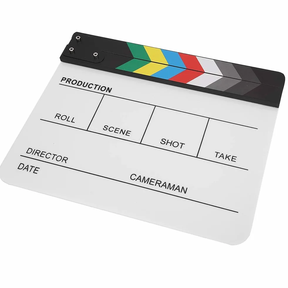 Profesjonalni Reżyserzy Filmowi Clapboard, Akrylowa Scena Reżyserska Clapperboard Reżyserzy Filmów Akrylowych Clapboard Film Telewizyjny Akcja Board Film Cut Rekwizyt z Piórem