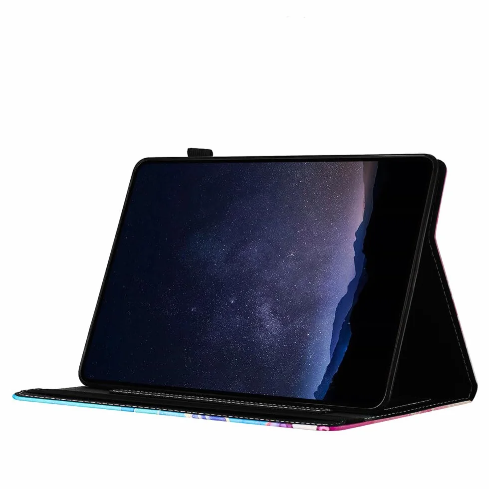 Generic etui kompatybilne z czytnikiem e-booków Kindle Paperwhite 2 (2013) (wzór: marmurowy fioletowy niebieski) skórzany portfel etui z klapką