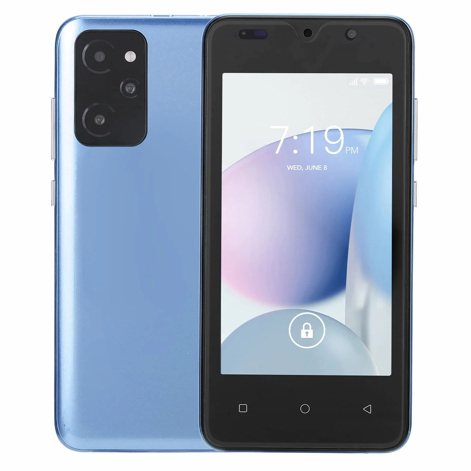 Odblokowany Smartfon, 4,66 Cala 2 GB RAM 32 GB ROM 2800 Mah Smart Dual Card Dual Standby Telefon Komórkowy, 2 MP Przedni Aparat 5 MP Tylny Aparat Smartphone, Rozpoznawanie Twarzy(Jasny niebieski)
