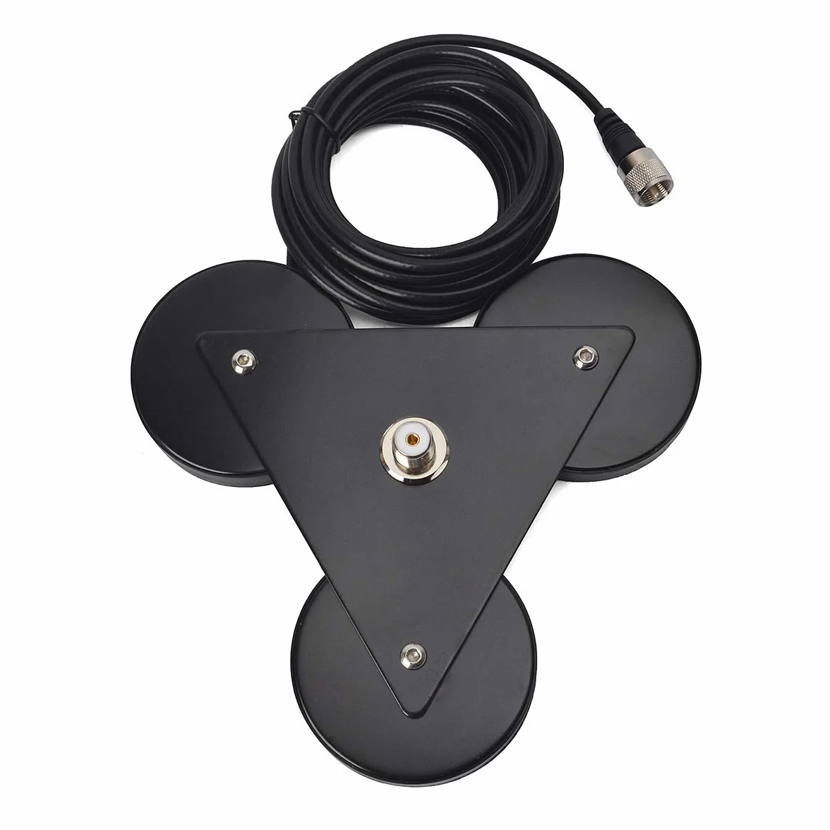 UAYESOK Wytrzymała magnetyczna podstawa montażowa SO239 ciężarówka mobilna antena radiowa W/5 m (5 m) PL-259 RG58 kabel koncentryczny do przenośnego nadajnika-odbiornika FM HF/VHF/UHF CB
