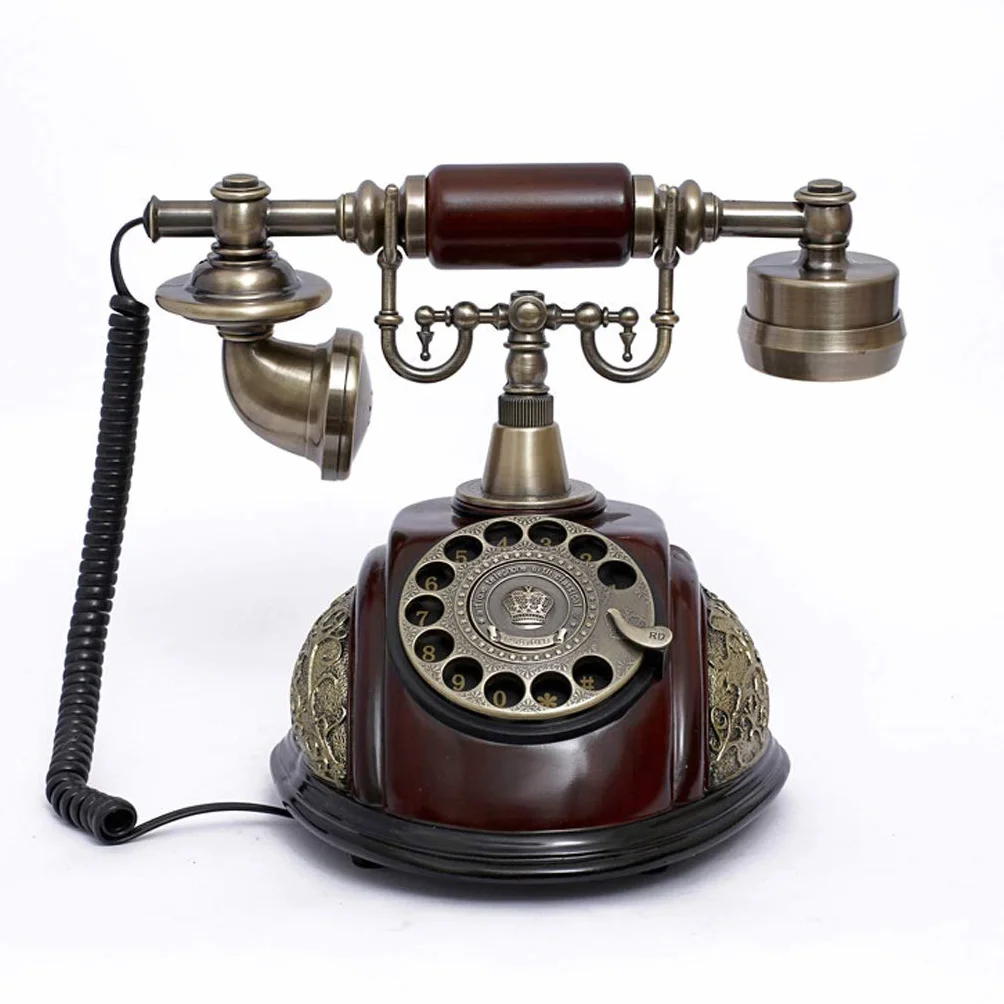 Telefon komórkowy w stylu retro, telefon stacjonarny z tarczą obrotową/telefon w stylu retro, łatwy w obsłudze telefon komórkowy