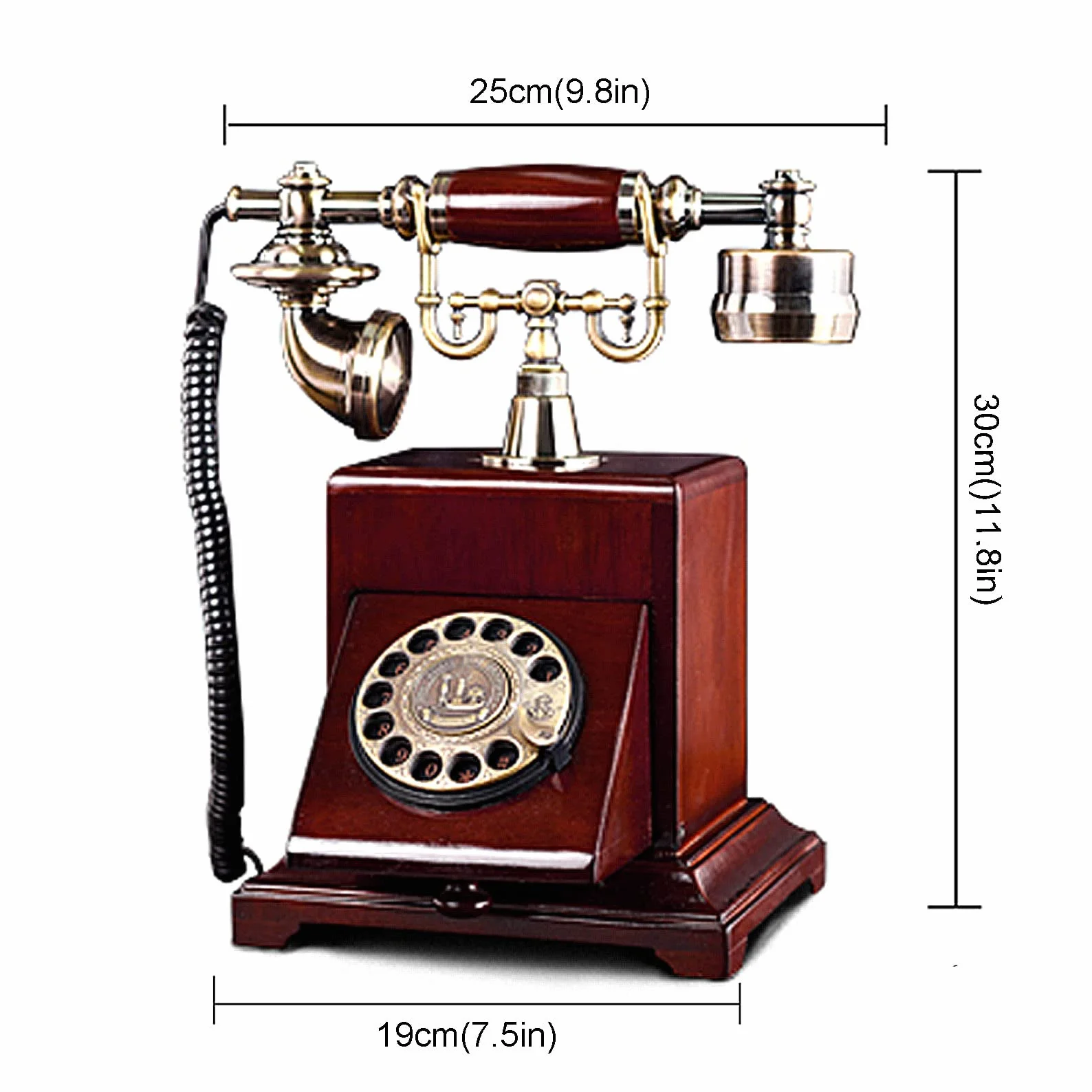 WangXLDD Telefon stacjonarny na biurko w stylu vintage, wielofunkcyjny telefon domowy, telefon retro vintage do domu / hotelu / biura (#2)