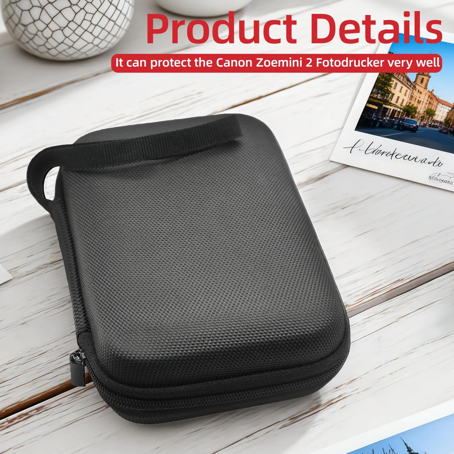 Etui na papier fotograficzny do Canon Zoemini 2 – kieszeń na dysk twardy do drukarki fotograficznej Canon Zoemini 2, kieszeń z siateczki, etui ochronne do mini drukarki fotograficznej, mobilna
