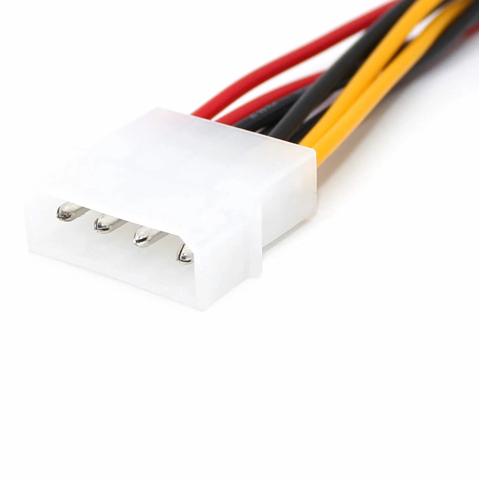 2-pak komputer Molex 4-pinowy kabel rozdzielacza Y - 2 żeński do 1 męski wewnętrzny kabel przedłużający