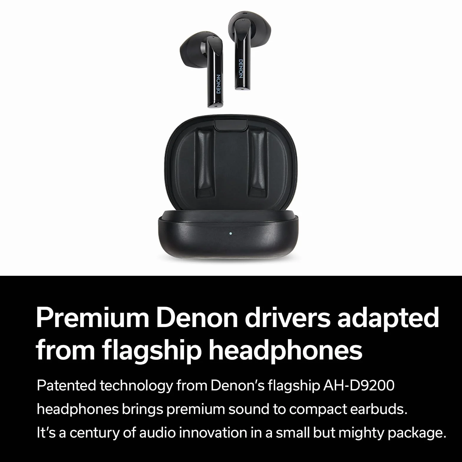 Denon AH-C500W True Wireless słuchawki douszne, wodoodporne słuchawki Bluetooth z wbudowanym mikrofonem - białe