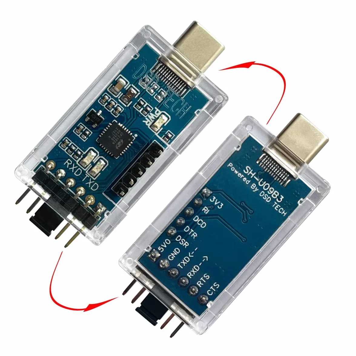 DSD TECH SH-U09B3 Adapter szeregowy USB typu C na TTL z chipem CP2102N