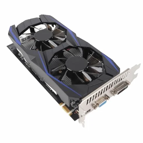 Karta Graficzna do Gier GTX550Ti 6G, Karta Graficzna GDDR5 192bit 3400 MHz z Interfejsem HDMI DVI VGA, Podwójny Wentylator Chłodzący do Komputerów Stacjonarnych (GTX550Ti 6GB)