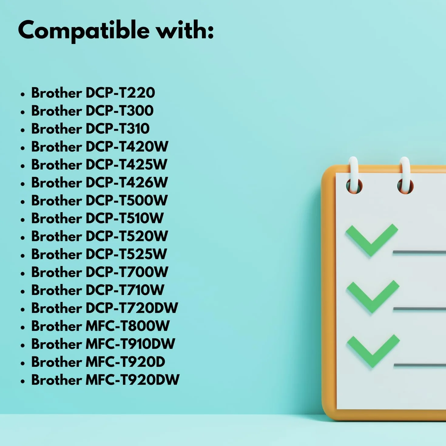 EVOKE BT6000 BT5000 Zestaw tuszy kompatybilny z Brother DCP-T220 T420W T425W T426W T500W T510W T520W T525W (Zestaw CMYK) 21400 Stron 265 ml