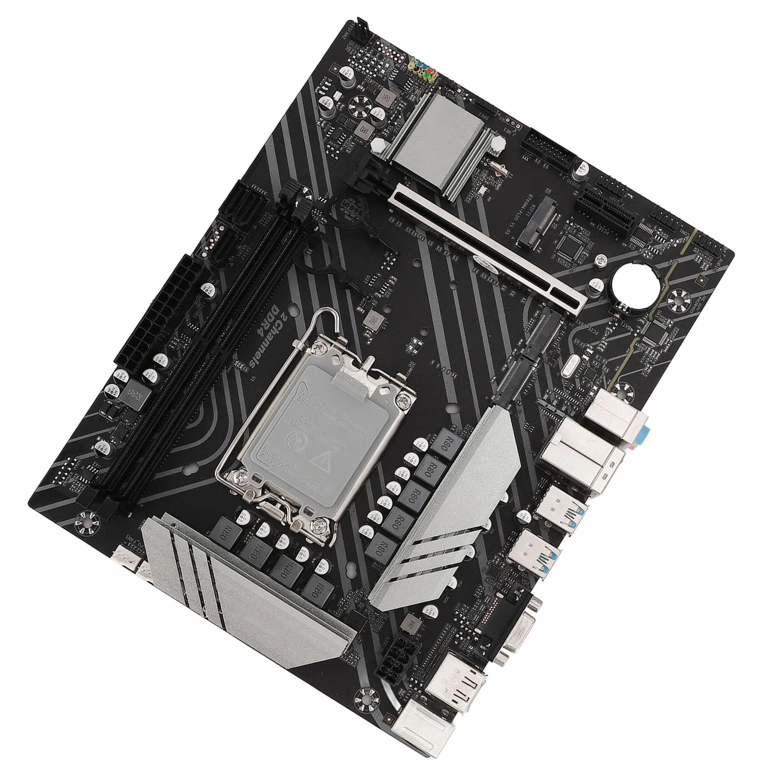 Płyta Główna do Gier B760M4, Płyta Główna DDR4 RAM 1000Mbps LAN Mining dla Procesora LGA 1700, Dwa Gniazda M.2, M.2 Wi Fi, PCIE X16 Gen 4.0, USB3.2 Gen1 X4, USB2.0 X2, Serial