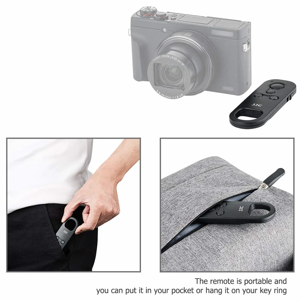 JJC BR-E1 bezprzewodowy pilot do Canon EOS R8/R50/R7/R3/R5/R6/RP/77D/90D/850D/200DII/200D/M6 Mark II/M50/M200, PowerShot G5X Mark II/G7X Mark III/SX70HS