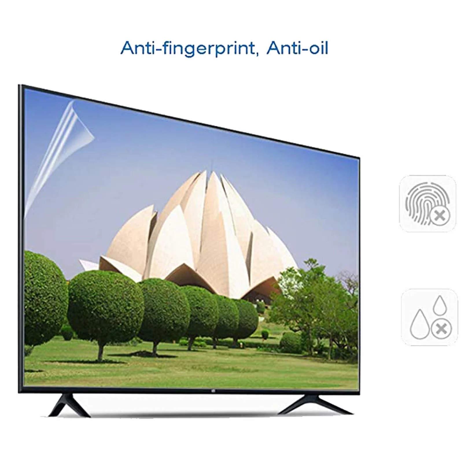 WLWLEO Folia ochronna na ekran TV matowa 46-50 cali wyświetlacze filtr przeciwodblaskowy ultraprzezroczysta folia ochronna pasuje do SHARP/SONY/SAMSUNG G/Hisense/LG itp., 48" 1056 × 596 mm