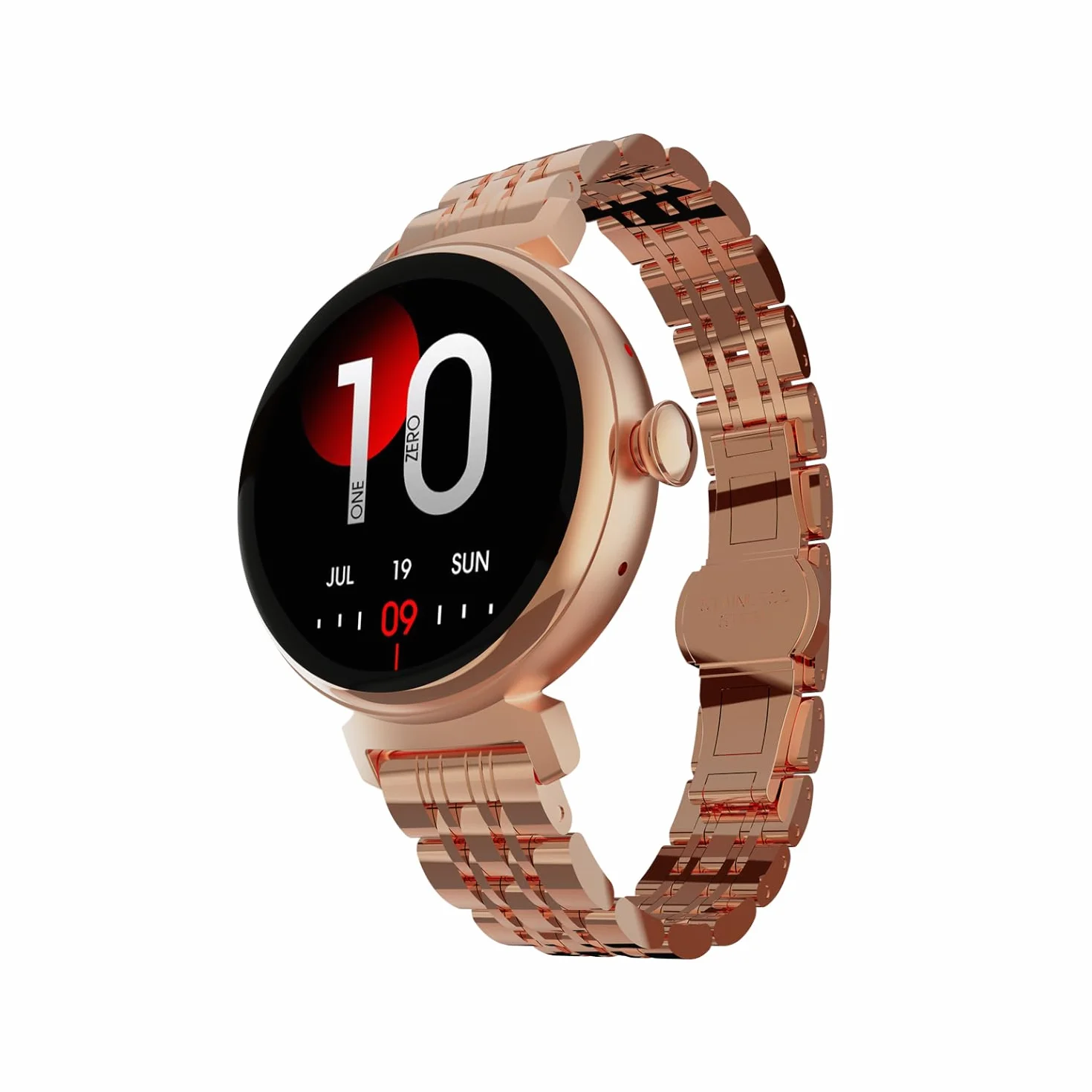 HiFuture Aura damski smartwatch, wyświetlacz AMOLED ze stali nierdzewnej 1,08 cala, czujnik tętna, czujniki Real SpO2, krokomierz, wodoodporny IP68, kompatybilny z Androidem i iOS