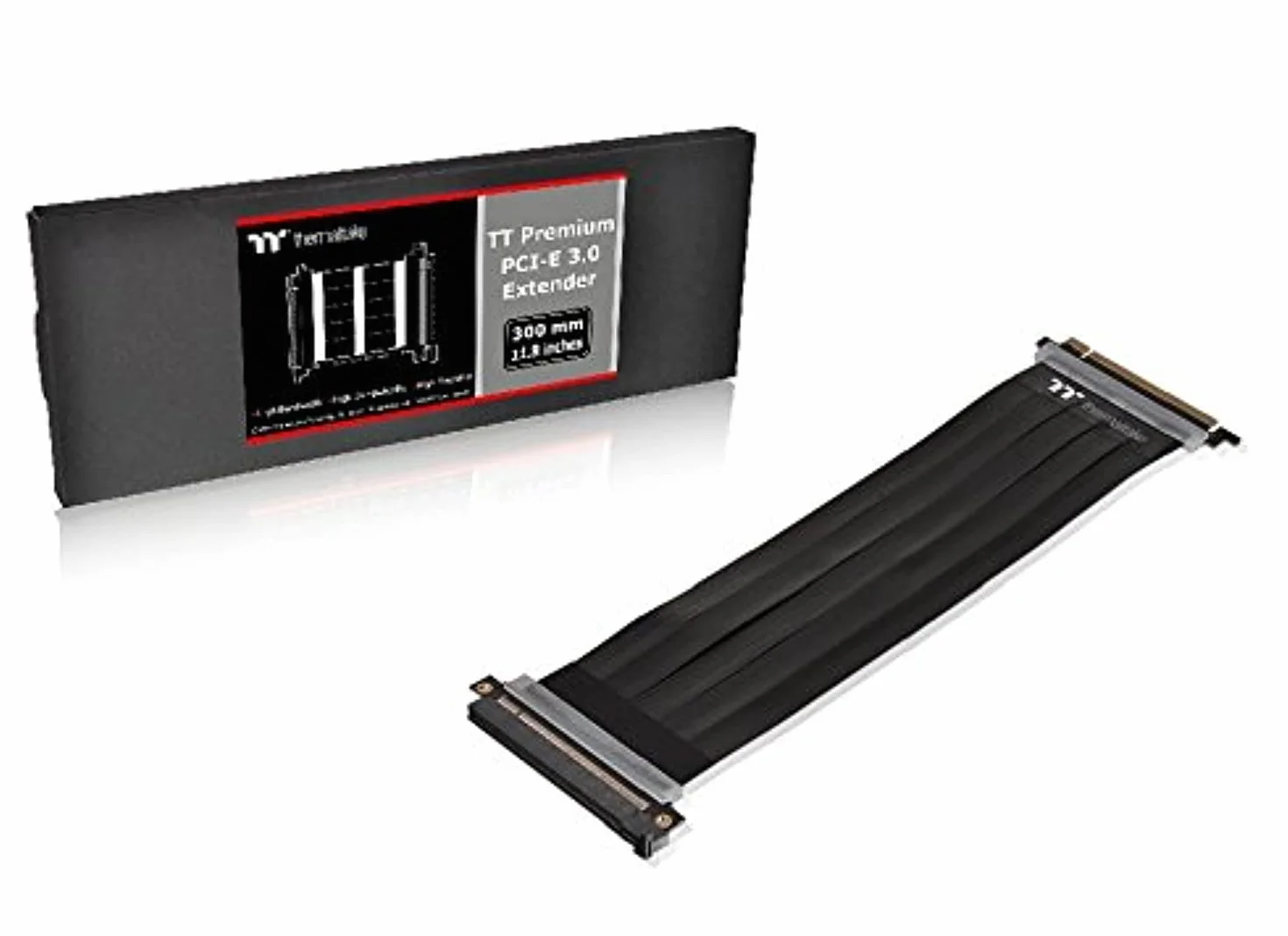 Thermaltake AC-045-CN1OTN-C1 TT Premium PCI-E x16 3.0 Extender Riser Cable 300 mm Graphic Cards Black