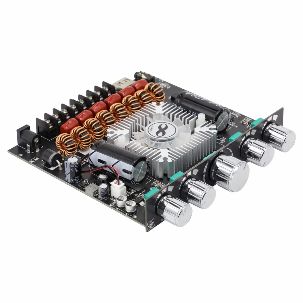 Płytka wzmacniacza subwoofera Bluetooth Hifi Stereo 2.1 z regulacj? tonów wysokich i niskich 220 W * 2 + 350 W 18 V-38 V modu? wzmacniacza mocy Audio wej?cie AUX