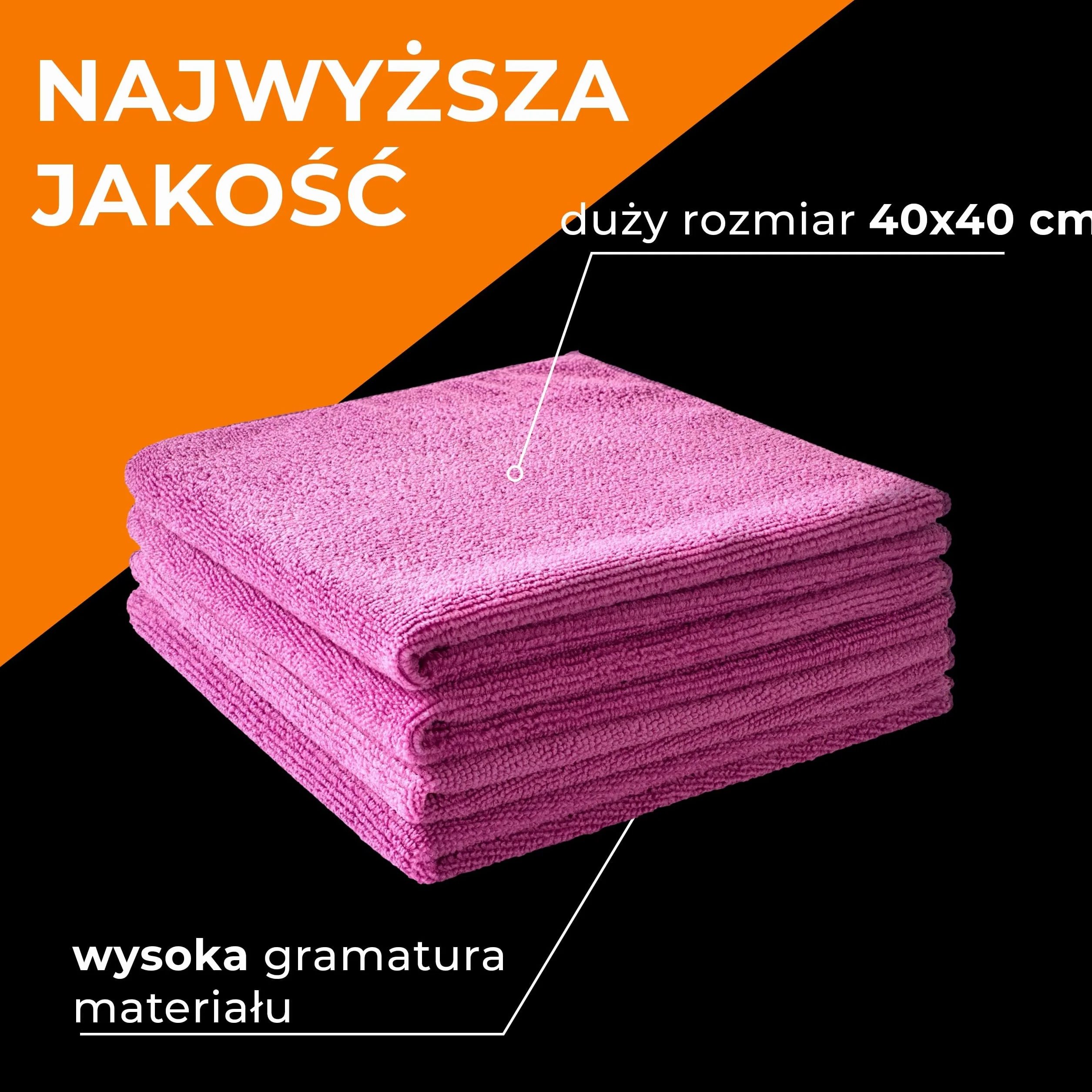 Quest ściereczka z mikrofibry All Blue do szyb i szkła 37x37 cm, 100 szt. | Chłonna ścierka do okien, luster, auta, AGD i mebli, bez smug, nie rysuje, do pracy na sucho i mokro, wielorazowa