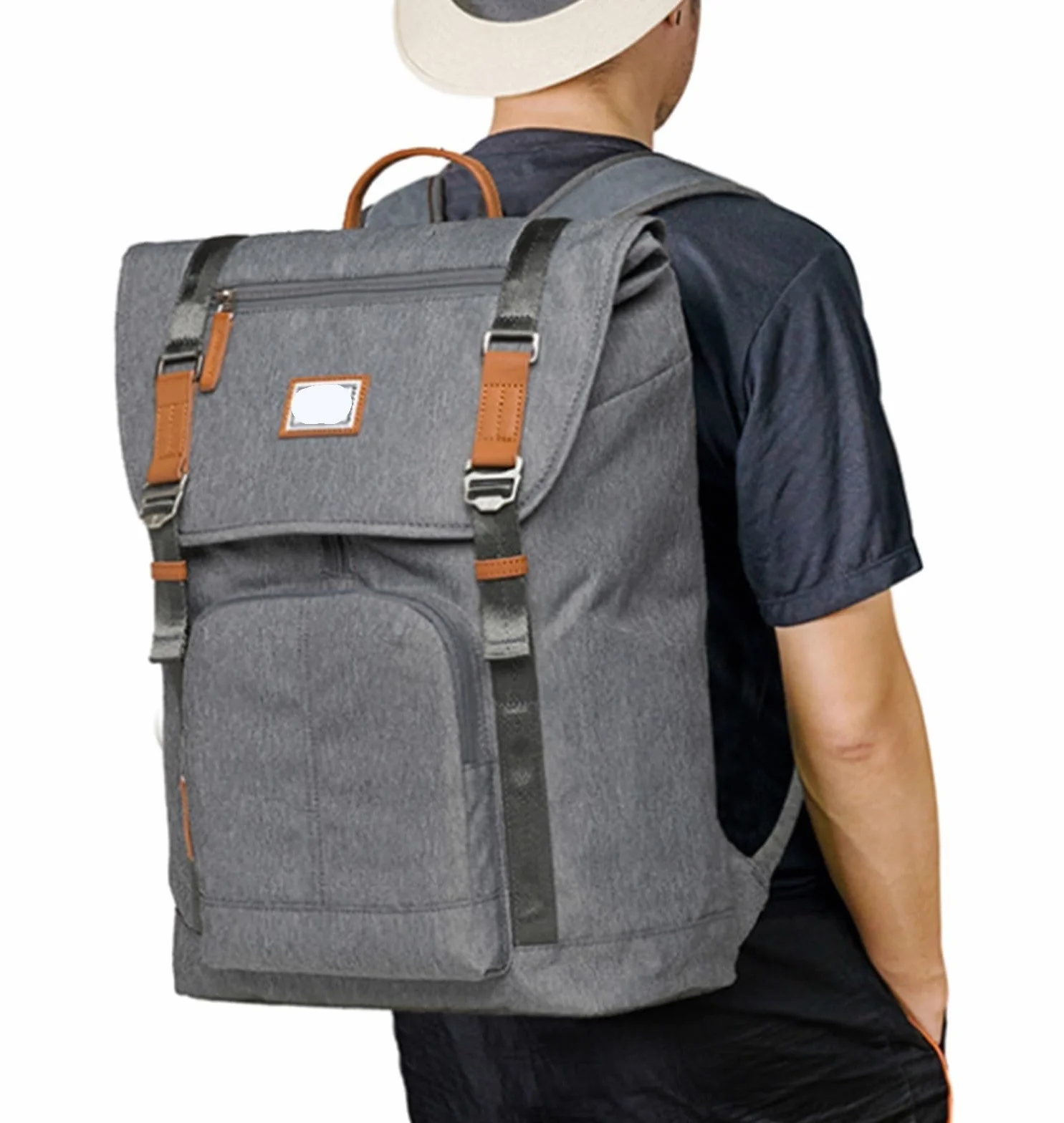 Torba na Komputer Plecak na Laptopa Plecak Męski Na Laptopa 19,6 Cala, Wodoodporny Plecak Do Pracy. Plecak Do Szkoły Średniej Torba Biznesowa Torba na Laptopa(Gray)