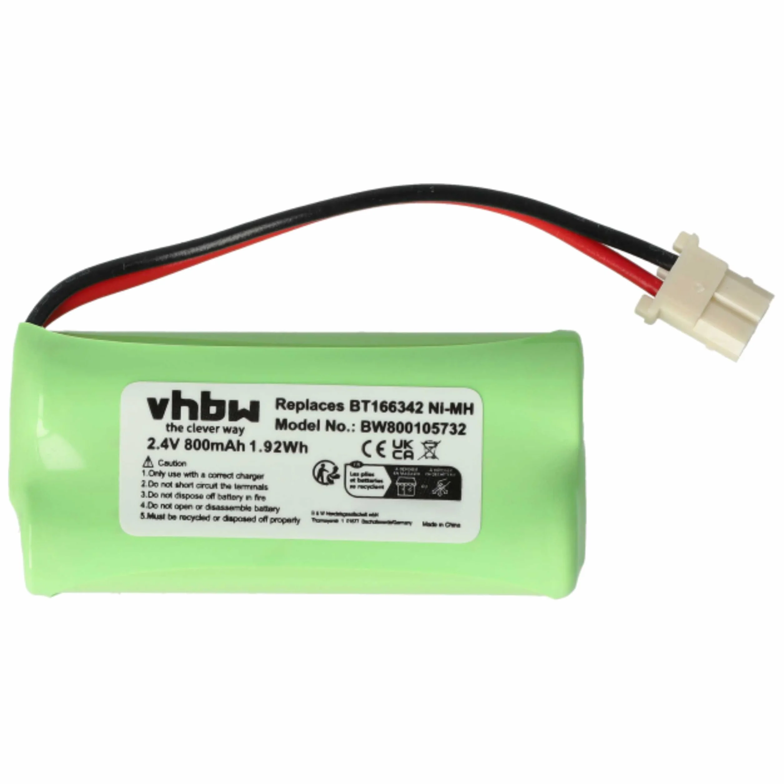 Motorola BT283342 BT183342 bateria do telefonu bezprzewodowego 800mAh 2,4V NiMH vhbw 2 szt.