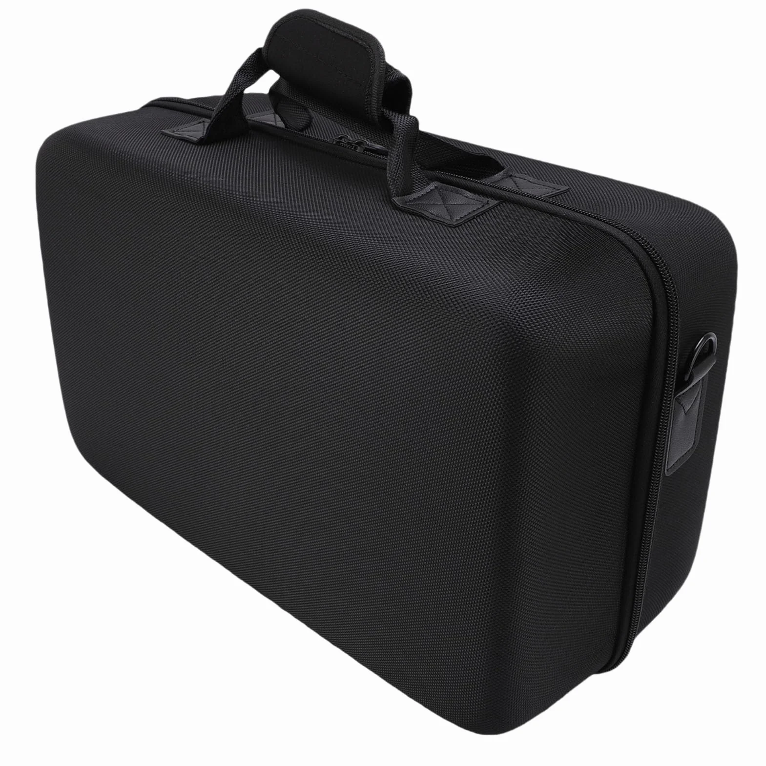 Generic Przenośna Torba Podróżna Konsoli Gier, Wodoodporna Konsola Ochronna Twarda Skrzynka do Przenoszenia dla Kontrolera Pionowe Kable Słuchawkowe (BLACK)