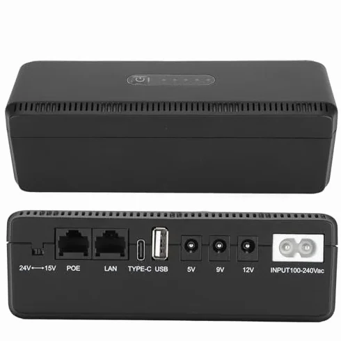 10400 mAh zasilacz awaryjny z akumulatorem UPS o dużej pojemności i dwóch opcjach wejściowych, dużym napięciem, inteligentnym bezpieczeństwem modemu routera kamery i