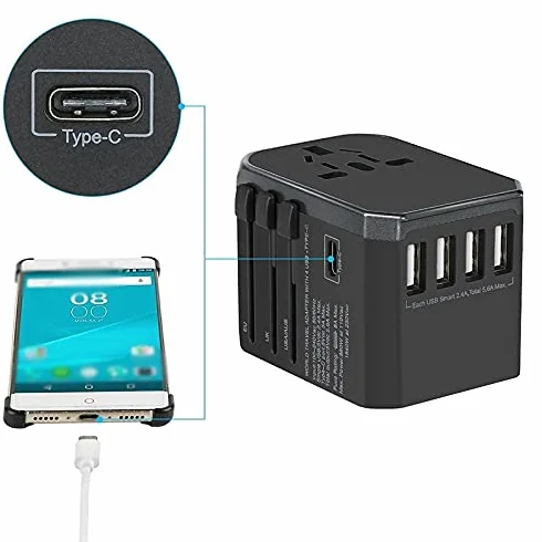 Uniwersalny zasilacz na całym świecie PD 18 W. International Universal Travel Adapter 4 Porty Ładowarka USB Wall Elektryczne Wtyczki Sockets Converter UE AMERYKAŃSKA BRYTA AU Wtyczka Wtyczka podróżna