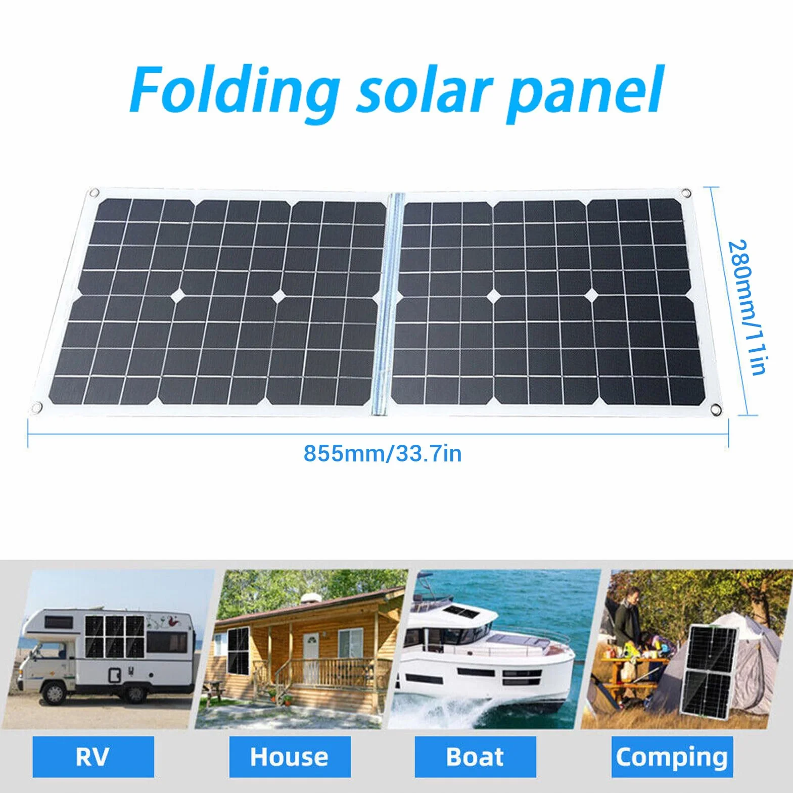 40W Przenośny Panel Słoneczny, Składana Ładowarka Słoneczna Kempingowa z Portami USB, Wysoka Wydajność do Telefon, Kamper, Outdoor