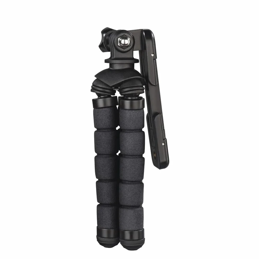 Hama statyw do smartfonów i kamer GoPro (mini, elastyczne nogi, do zdjęć, filmów, kompaktowy, tripod, regulowany) czarny
