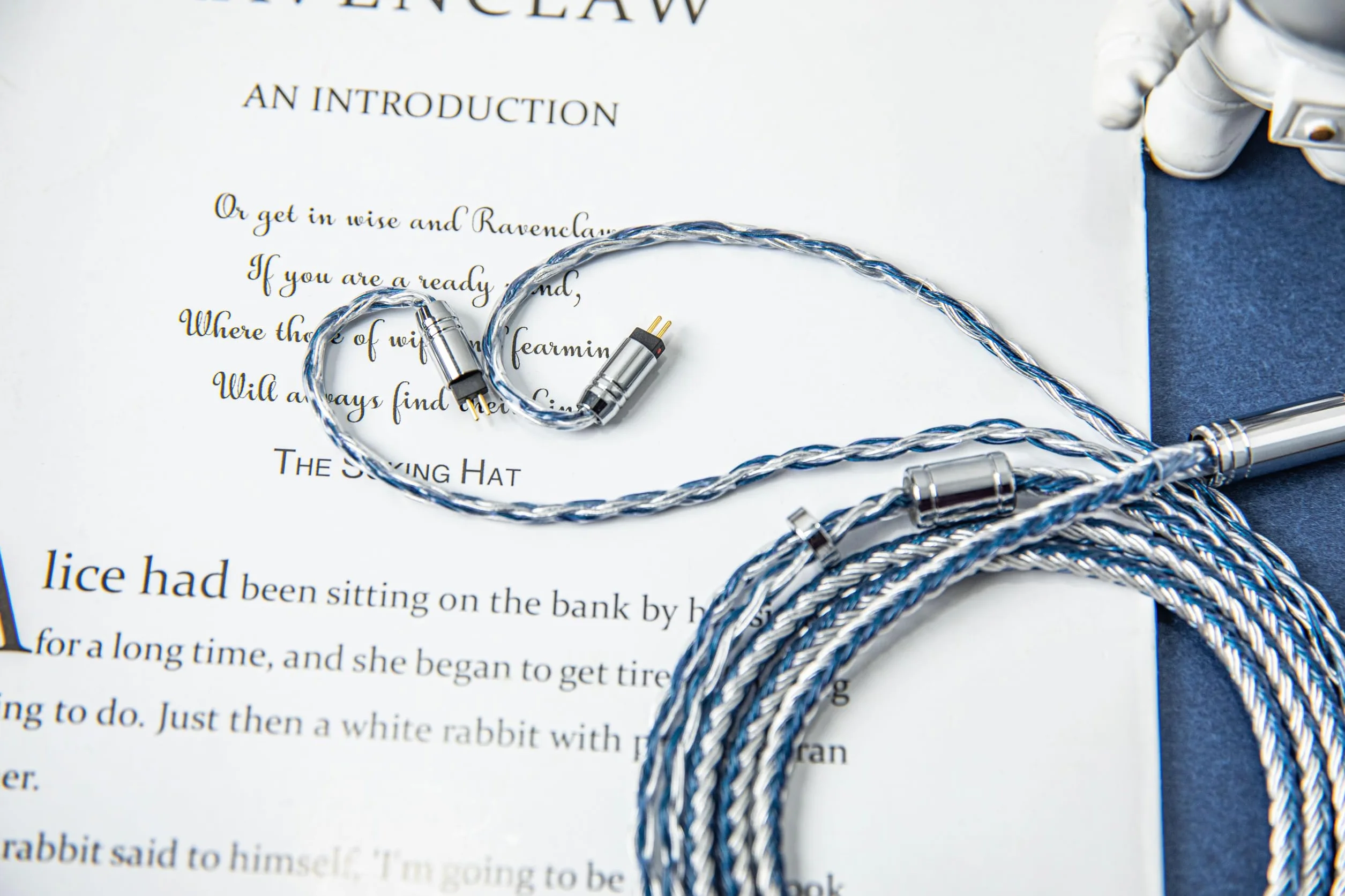 Linsoul Tripowin C-01 kabel IEM, 16-żyłowy hybrydowy kabel miedziano-srebrny, OFC i posrebrzana miedź, zapasowy kabel HiFi do słuchawek przewodowych (2-pinowy, 4,4 mm)