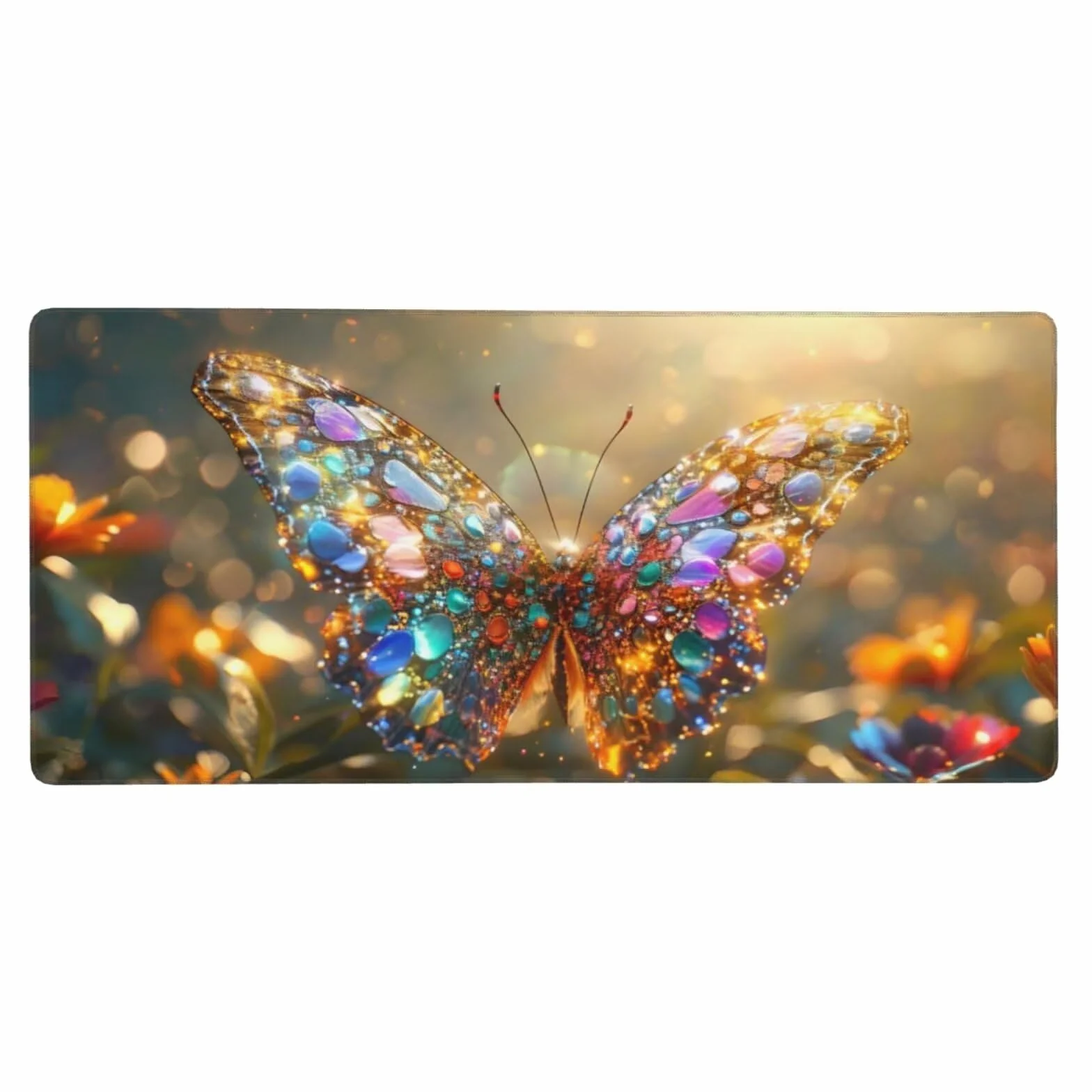 Duża podkładka pod mysz, motyl, podkładka pod mysz na biurko z antypoślizgową podstawą, wodoodporna i trwała podkładka pod mysz do gier, biura, domu, zszyte krawędzie, mata pod klawiaturę, 1200 x 600