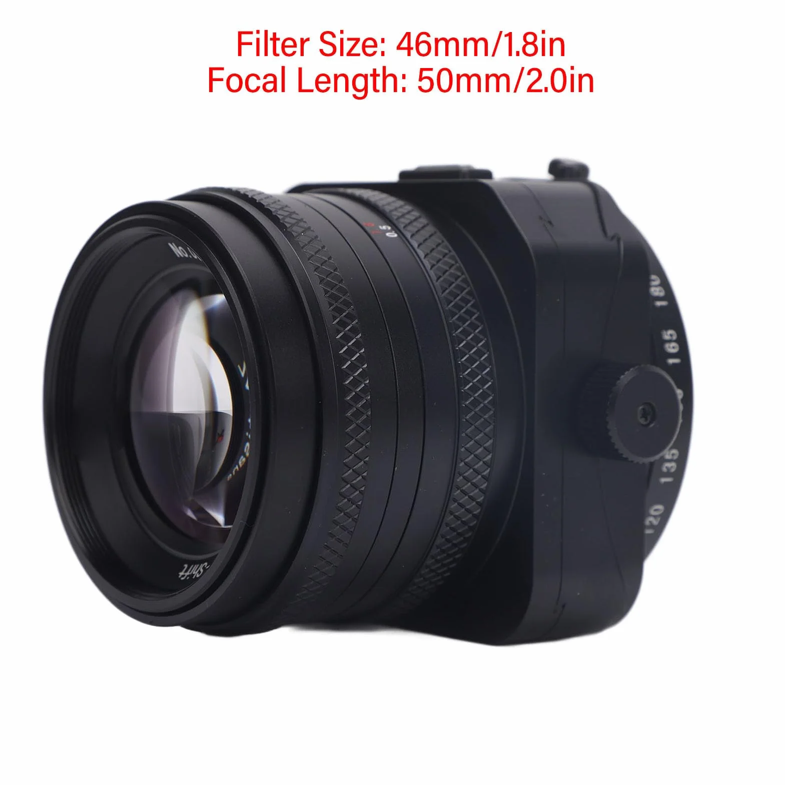 Obiektyw Aparatu Półramkowego 50 Mm F1,4 z dużą przysłoną, Uchylny Obiektyw Portretowy z ręczną regulacją Ostrości do Mocowania E, Kompatybilny z A6000 A6300 A6400 A7C A9 NEX-3