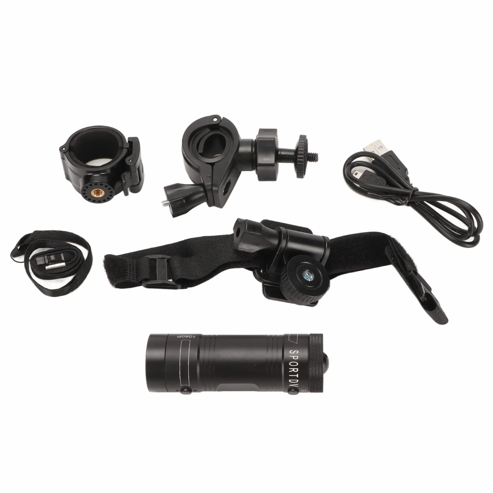 Kamera Motocyklowa, Kamera na Motocyklowy z kamerą sportową HD 1080P ze Stopu Aluminium, Rowerowa, Kaski Motocyklowe dla Systemu i Systemu OS X 10.3.6, Czarna