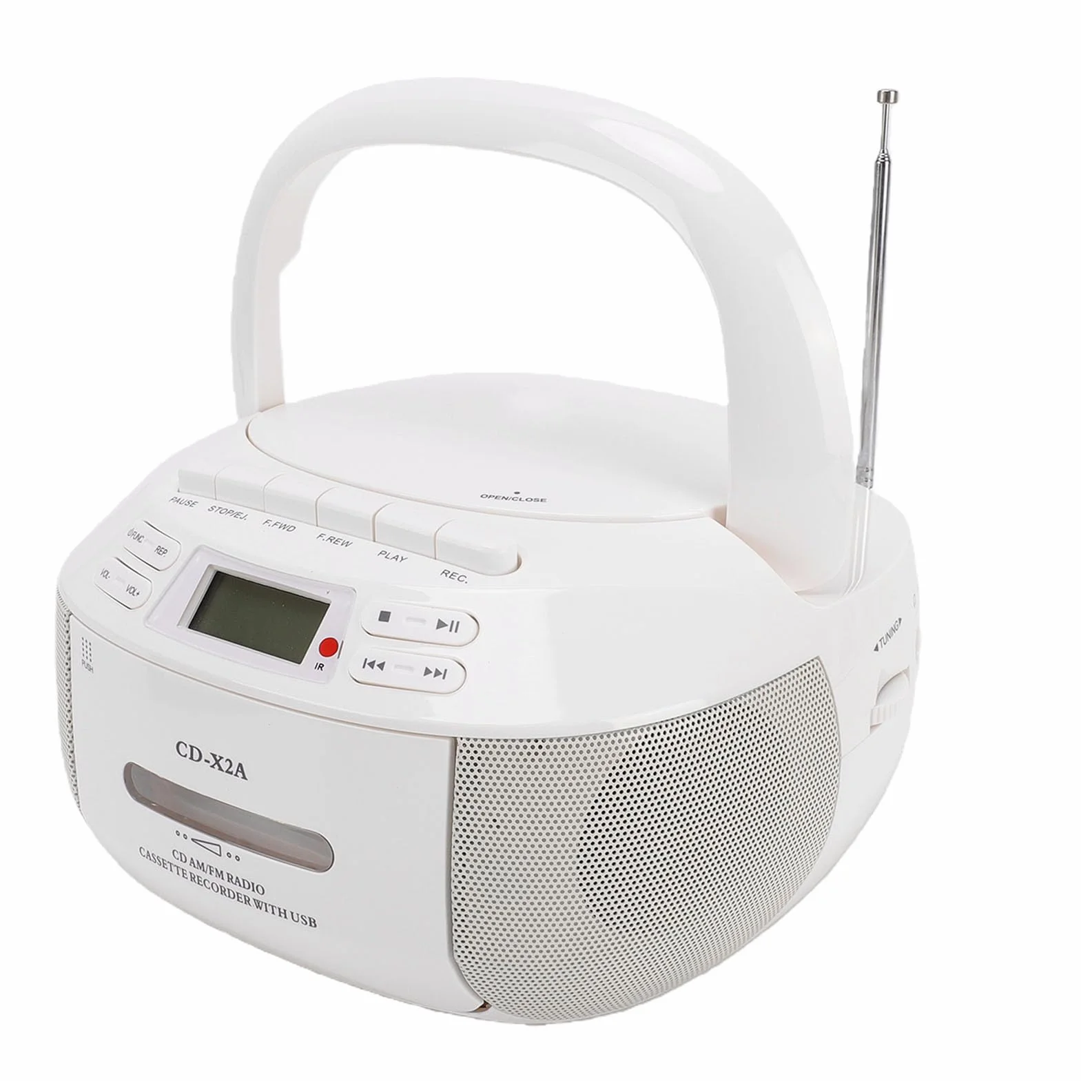 Przenośny Odtwarzacz CD i Kaset, Zasilanie Dualne AC lub Bateria C (wtyczka UE)