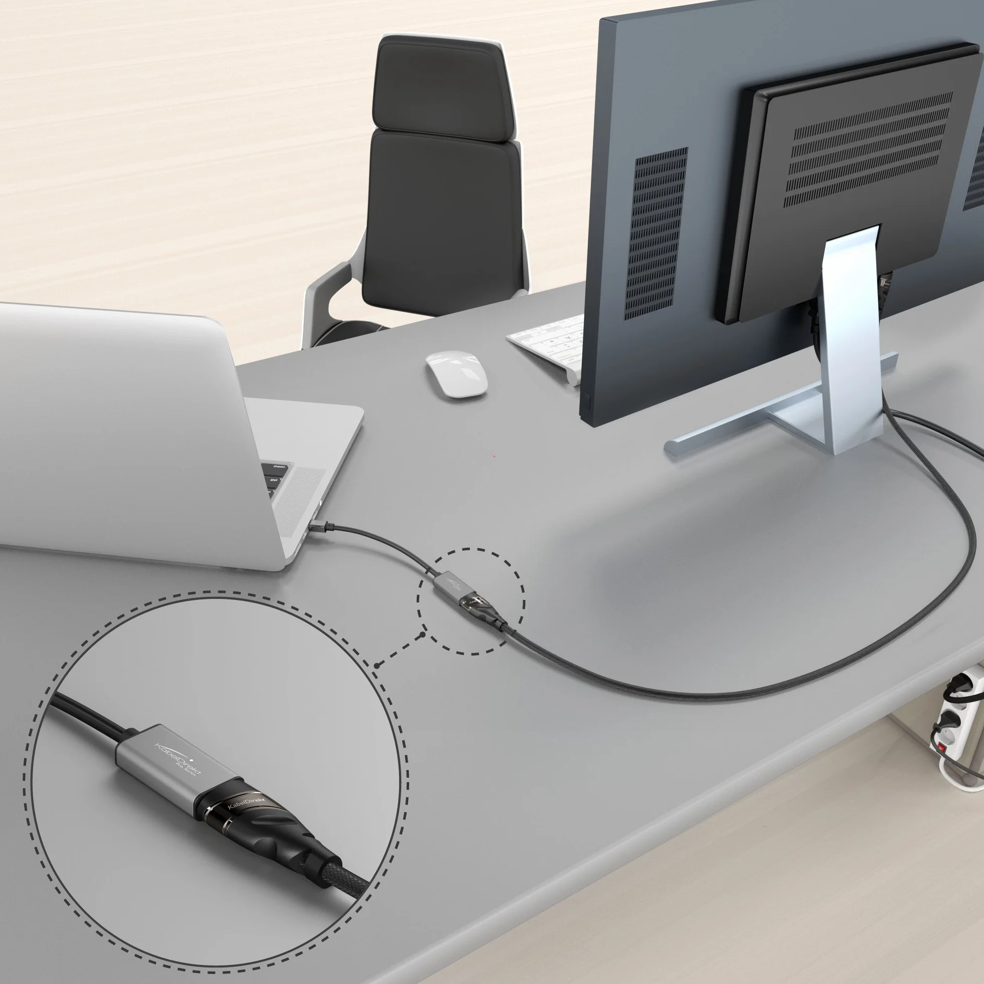 KabelDirekt – Adapter/konwerter Mini DisplayPort (Mini DP) do HDMI (maksymalna rozdzielczość 4K/60Hz, styki powlekane 24-karatowym złotem, do iMaców, MacBooków) – PRO Series