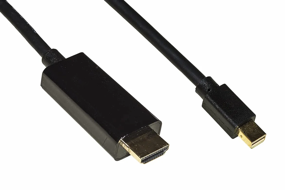 LINK LKMDPH142103 zestaw 3 kabli Mini DisplayPort 1.4 → HDMI® 1m - złote styki, 4K × 2K 60 Hz, 18 GB/sek., HDR, RGB 4:4:4, kompatybilny z komputerem PC, notebookiem, monitorem, telewizorem HD