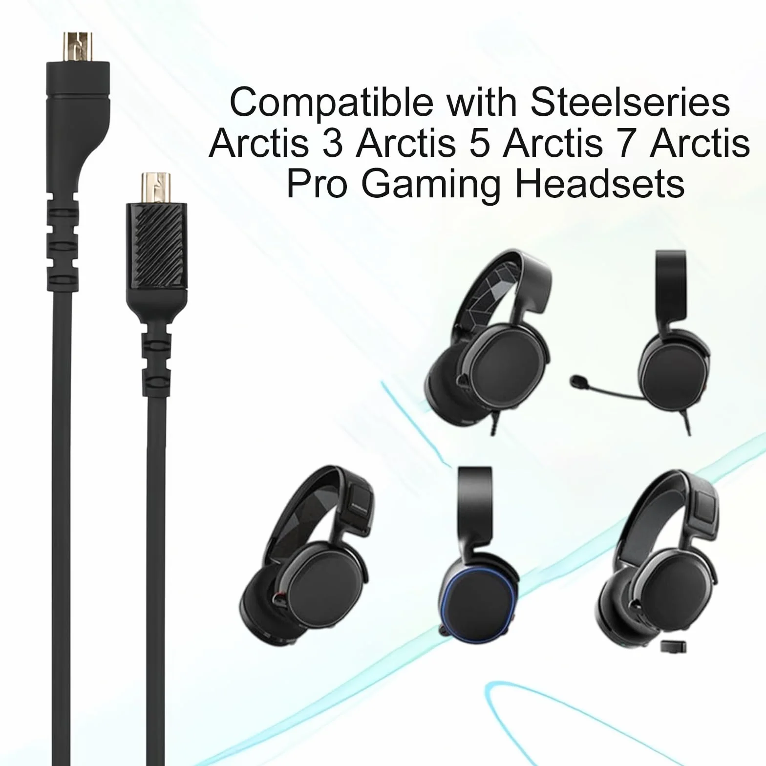 SteelSeries Arctis 3 5 7 Pro Wymienny kabel audio 1,5 m czarny