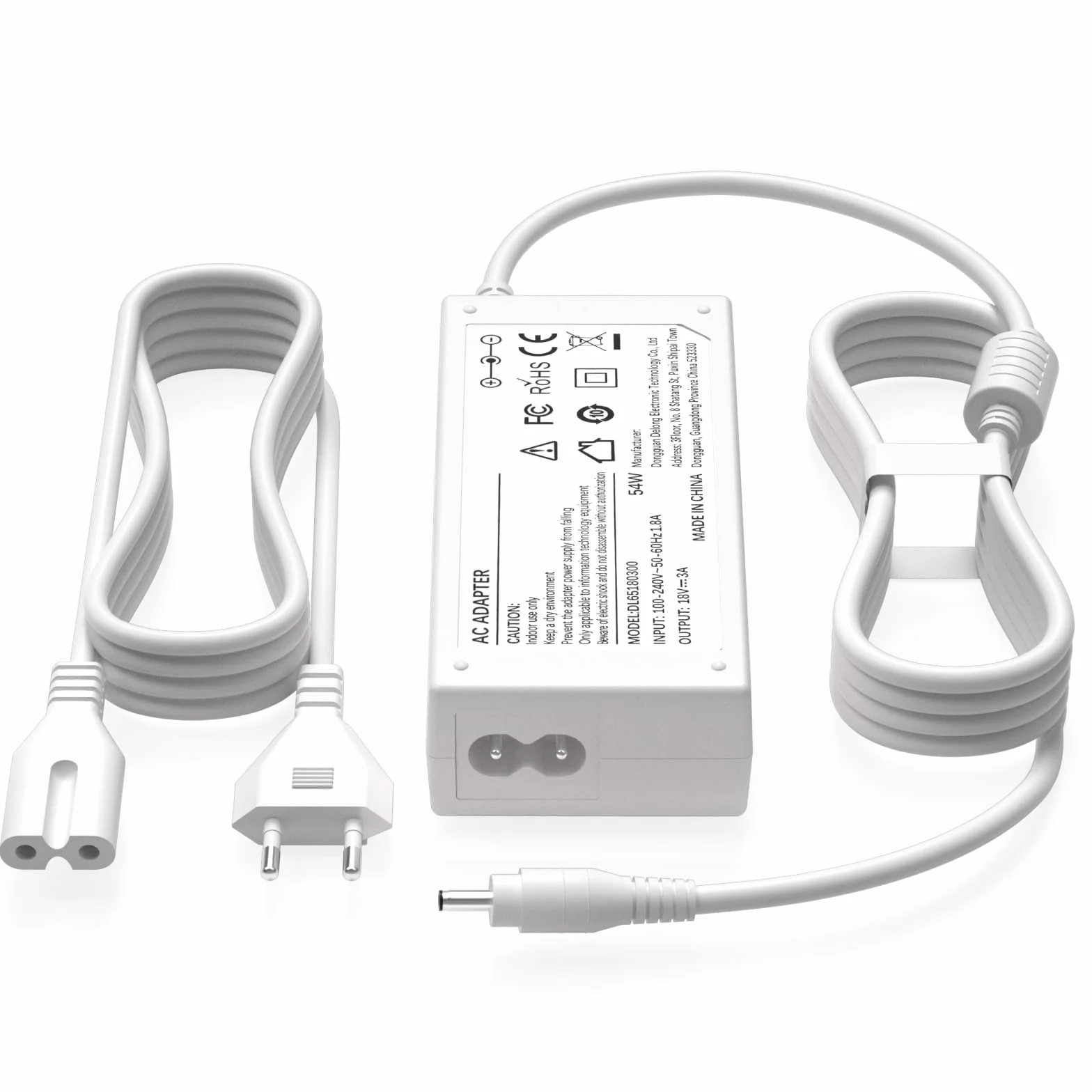 Adapter ładowarki 18V 54W kompatybilny z Cricut Explore Air 2 Explore Air Explore One Explore Expression Expression 2 Create Cake Cake Mini Alimenta