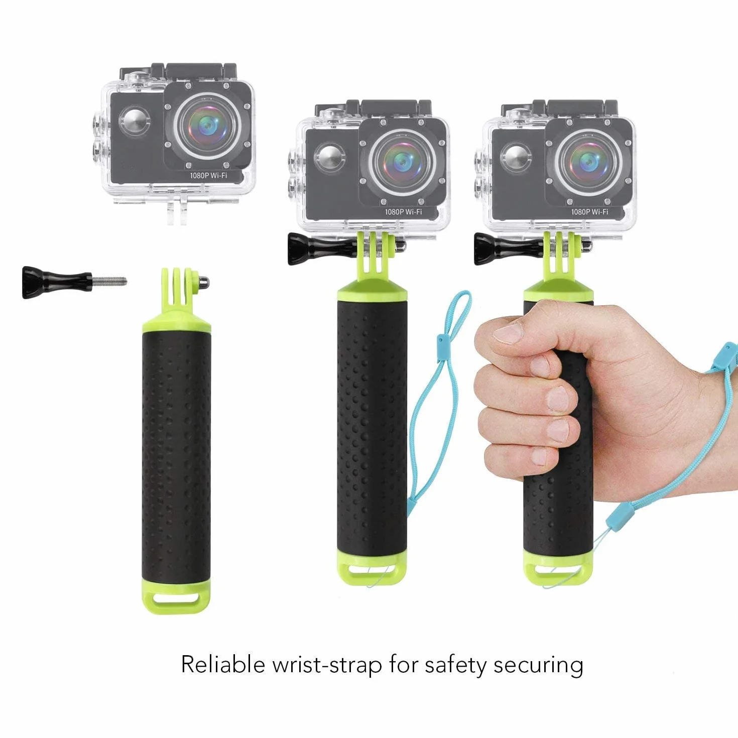 WOLFANG Pływający Uchwyt Boi Wodoodporny Monopod Ręczny Kij do Selfie do Kamery Akcji