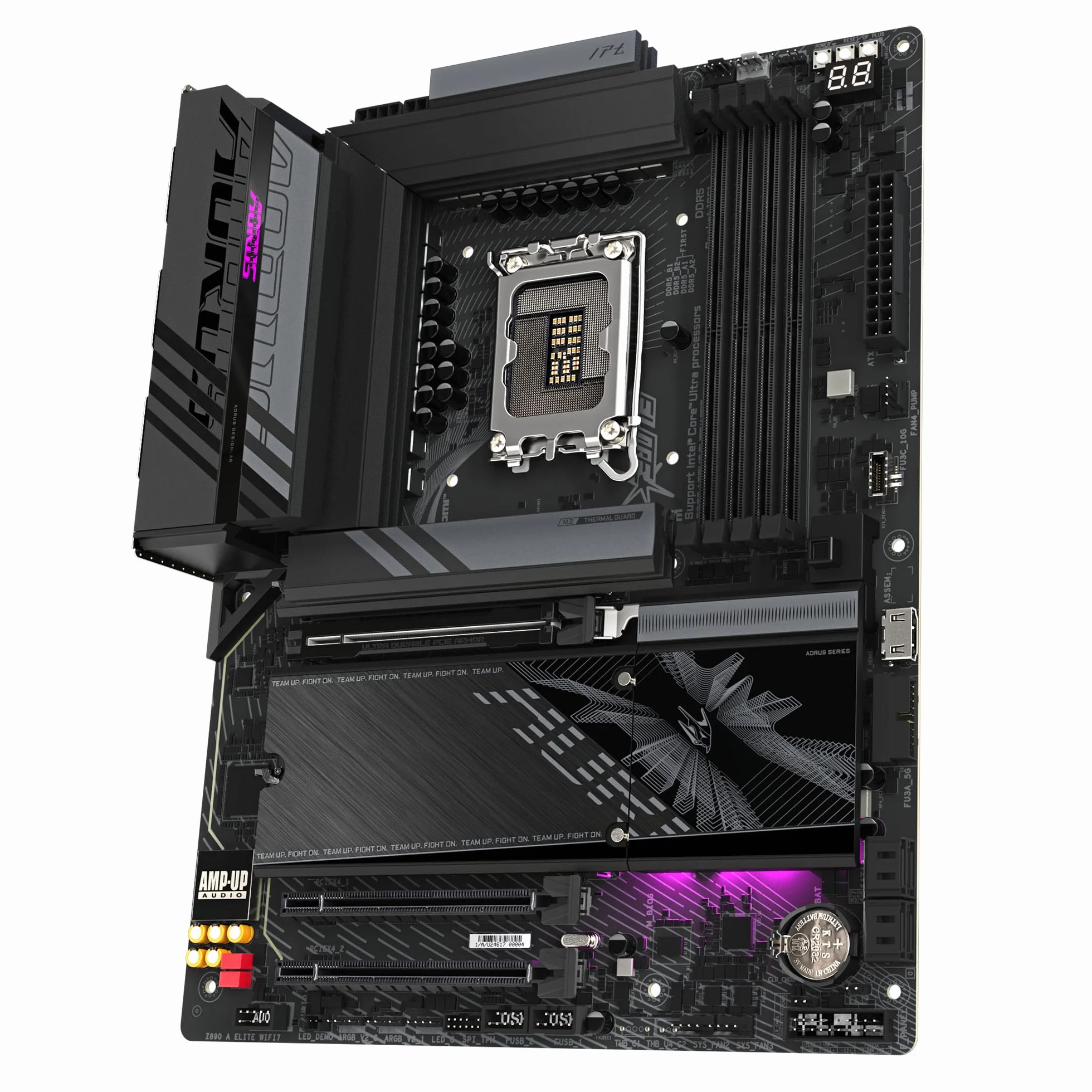 GIGABYTE Płyta główna Z890 AORUS ELITE WIFI7 - obsługuje procesory Intel Core Ultra (seria 2), 16+1+2 fazy VRM, do 8800 MHz DDR5 (OC), 1xPCIe 5.0 + 3xPCIe 4.0, Wi-Fi 7, 2.5 GbE LAN, Thunderbolt 4
