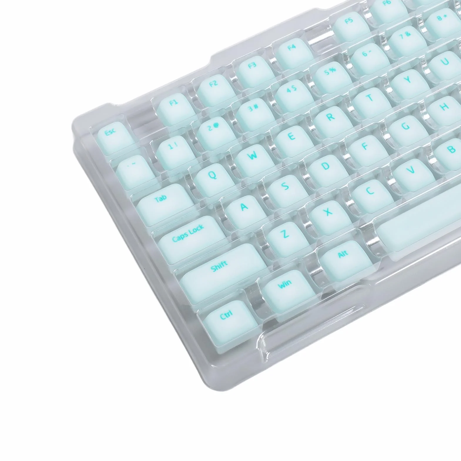 Generic Nasadki na Klawisze PBT, Dwuwarstwowe Nasadki na Klawisze DIY 113 Klawiszy Wyciszenie dla Klawiatur Mechanicznych (Miętowa zieleń)